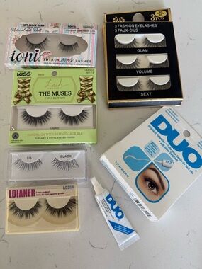 Lash bundle faux mink eyelash extensions 3D lashes glue glam false volume sexy